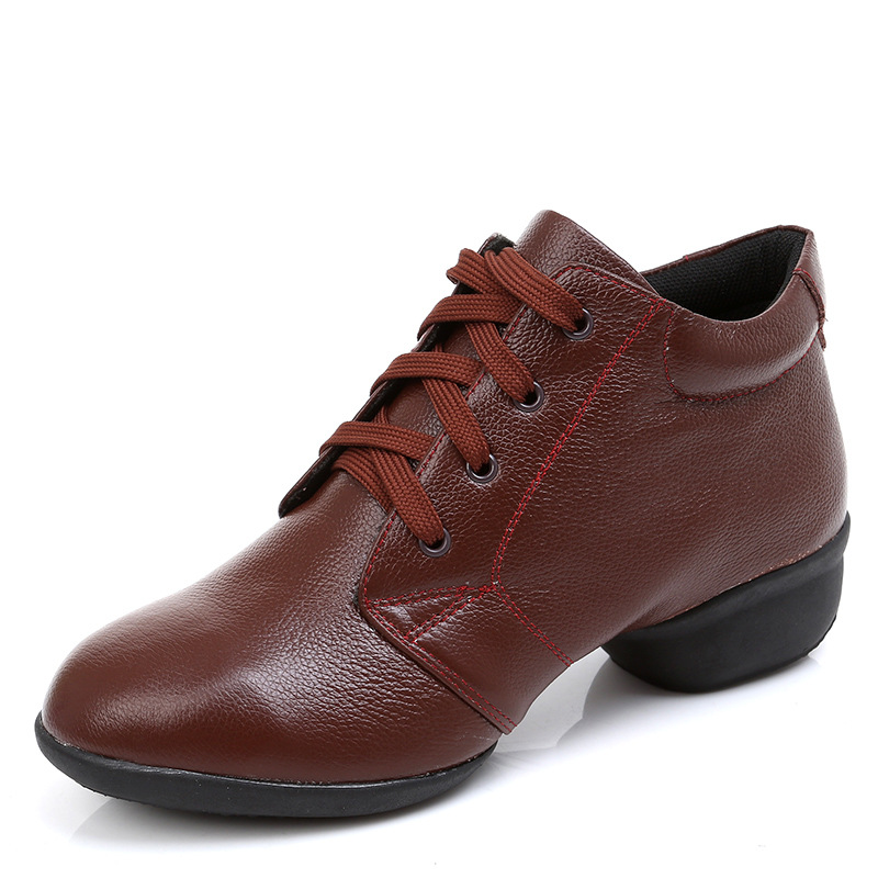 Autumn and Winter square dance shoes female adult mid heel soft bottom Dancing Shoes dance shoes competitive aerobics cheerleading shoes