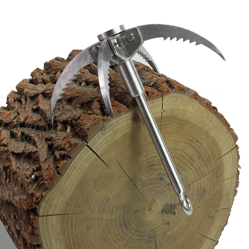 Outdoor Survival Stainless Steel Flying Tiger Claw Outdoor Rock Climbing Climbing Hook Large Climbing Claw 3 Teeth 4 Teeth Fishing Anchor Hook