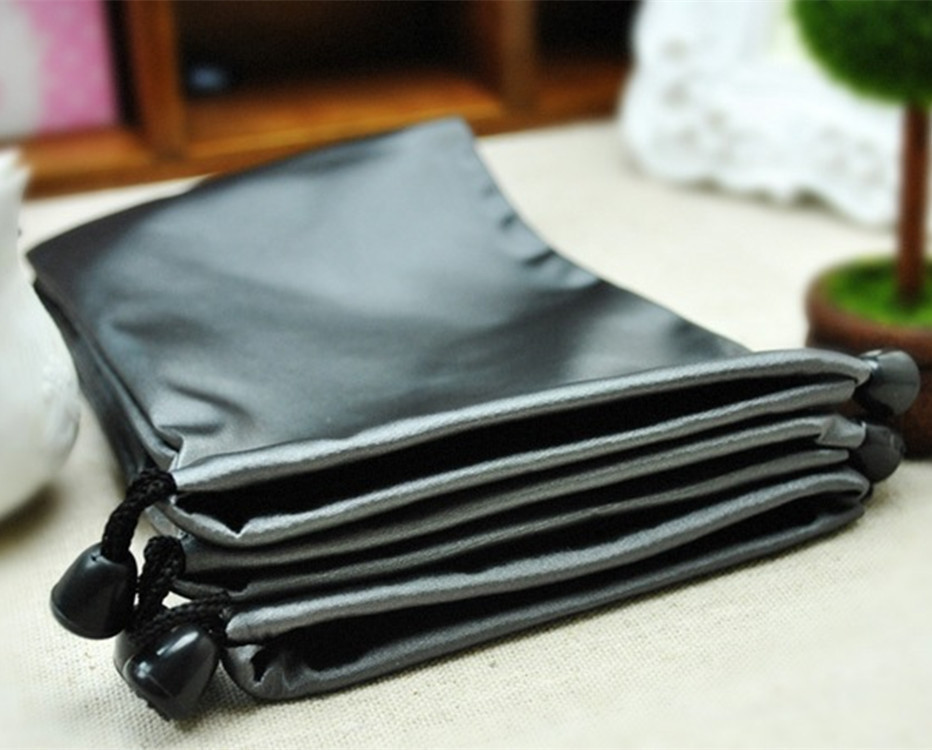 Gray 7 * 11CM earphone storage bag mobile phone accessories waterproof drawstring pocket U disk MP3 moisture-proof protective bag