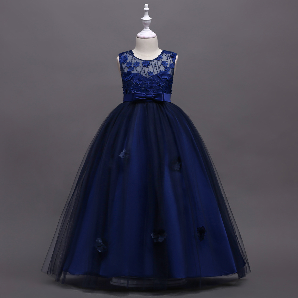 children dress children's dress Princess dress pink gauze girls' evening dress wedding dress catwalk costume