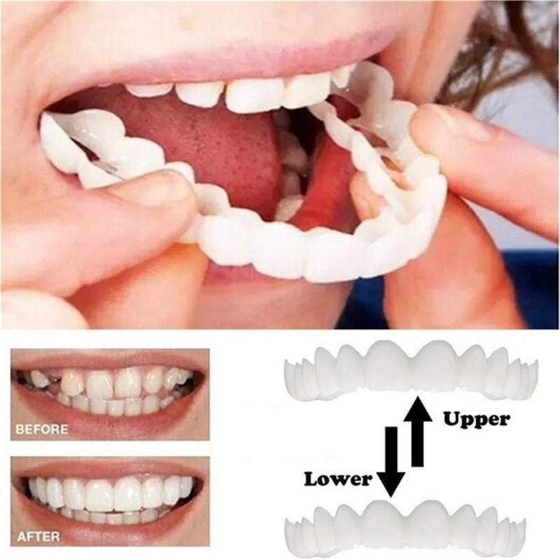 One-piece delivery in stock snap on smile silicone simulation braces whitening braces factory direct sales