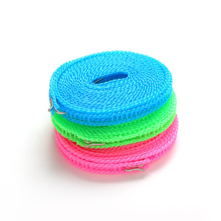 Anti-slip windproof clothesline fence clothesline drying rope 5 meters drying line outdoor travel clothesline home