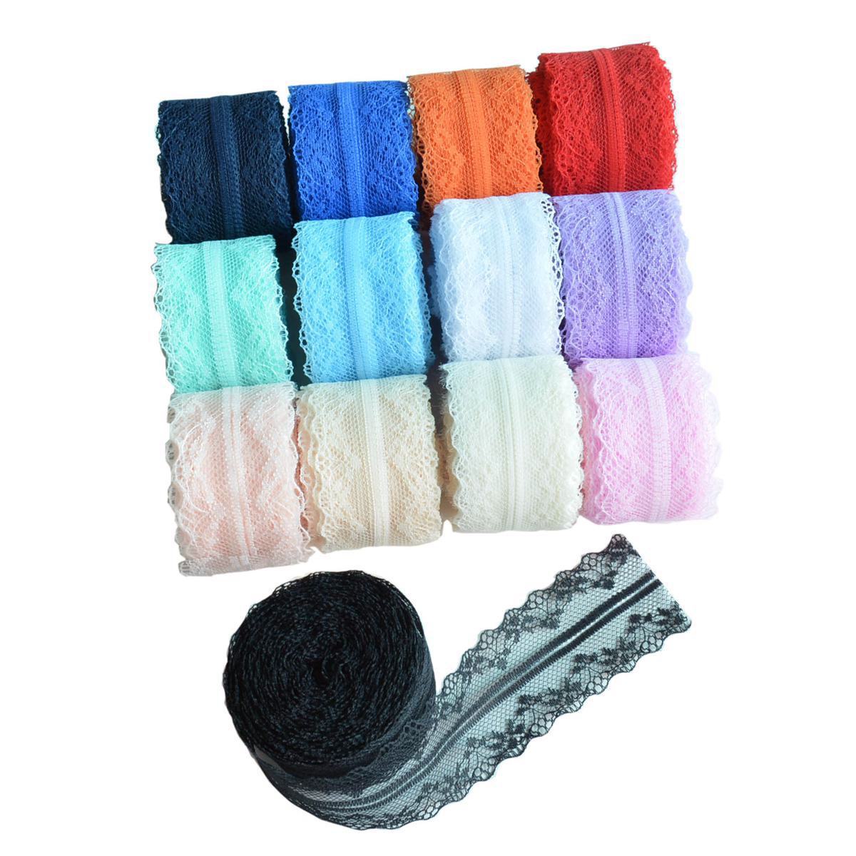 10-meter roll 4cm non-elastic lace edge cross-stitch lace edge clothing and underwear DIY accessories colorful