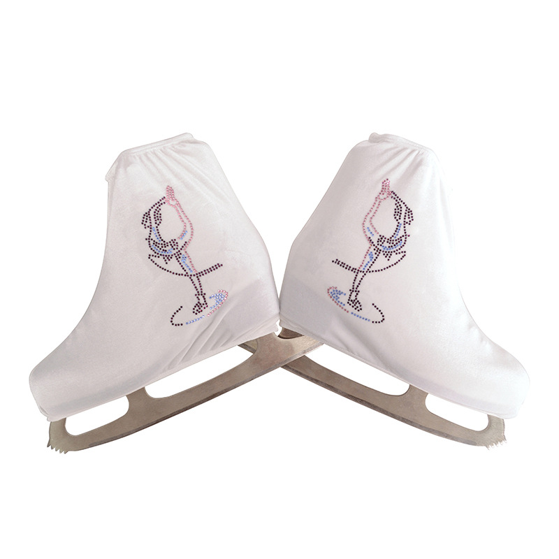24 Color Professional Figure Skating Shoe Cover Korean Velvet Stretch Roller Skating Shoe Cover for Boys and Girls Export Semicolon 20