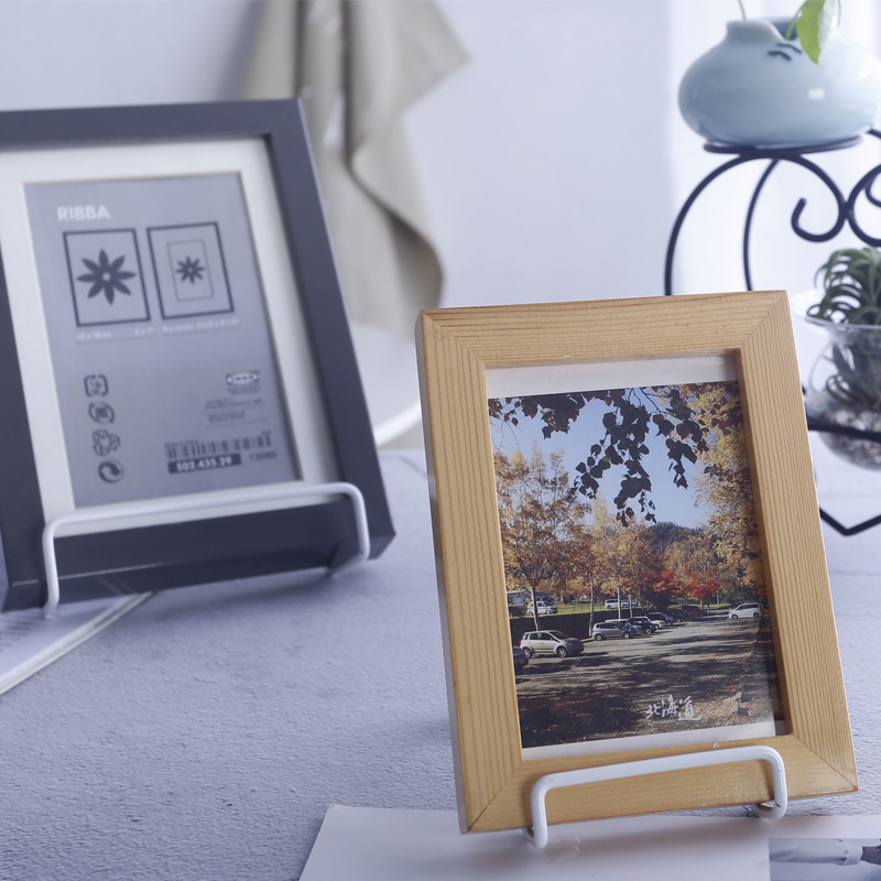 Creative wedding photo phase frame wrought iron stage horizontal and vertical universal phase frame office desktop decoration ornament rack