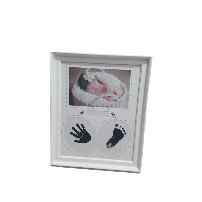 Factory Direct supply baby footprints photo frame newborn growth record souvenir creative photo frame cross-border wholesale