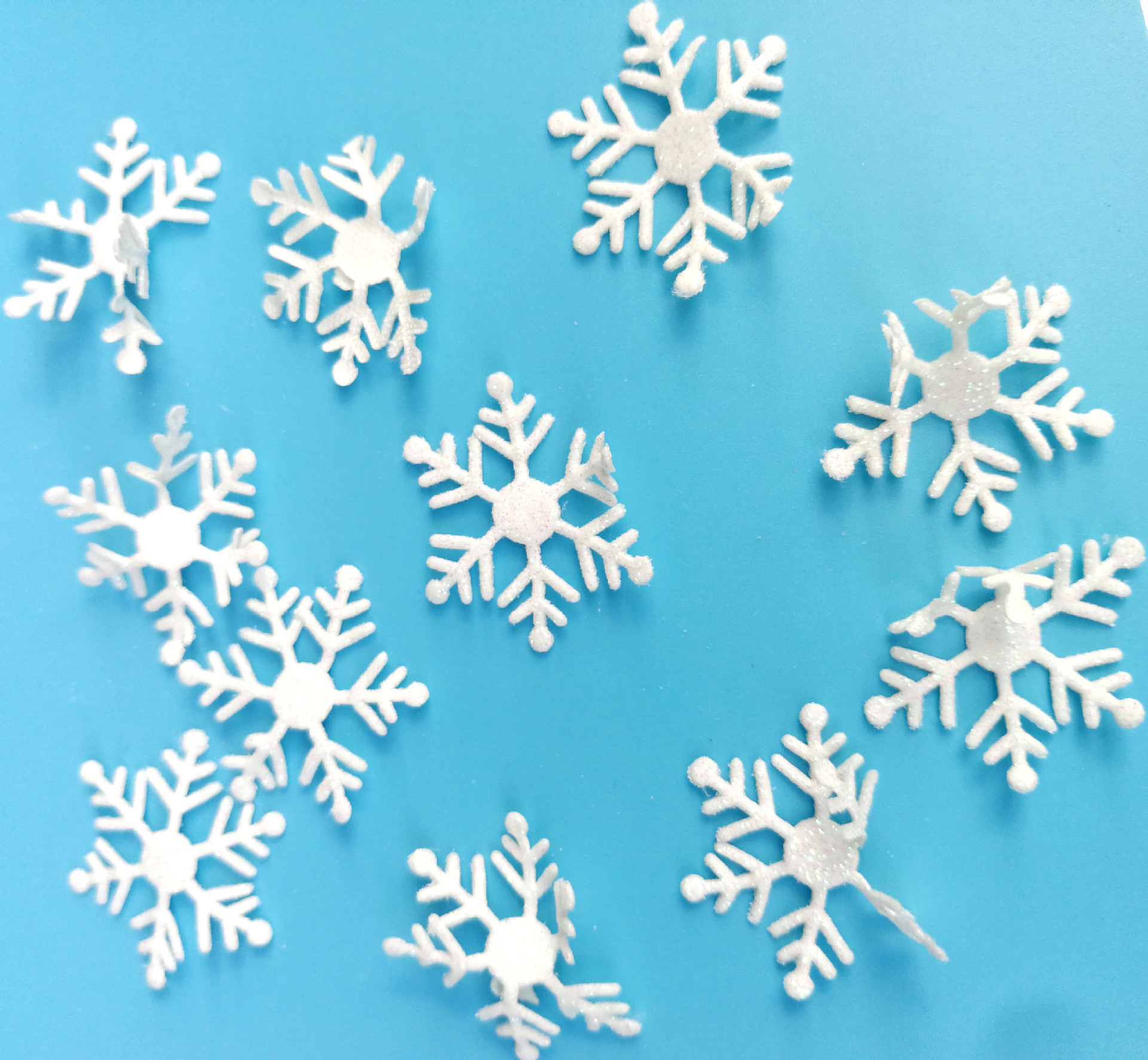 Christmas Holiday Snowflake Christmas tree decoration wedding party ice and snow throwing confetti diy handmade Christmas decoration_voghion.com