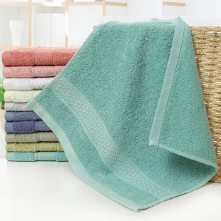Factory direct 12 color Square cotton plain small towel square towel foreign trade import and export wholesale gift embroidered logo