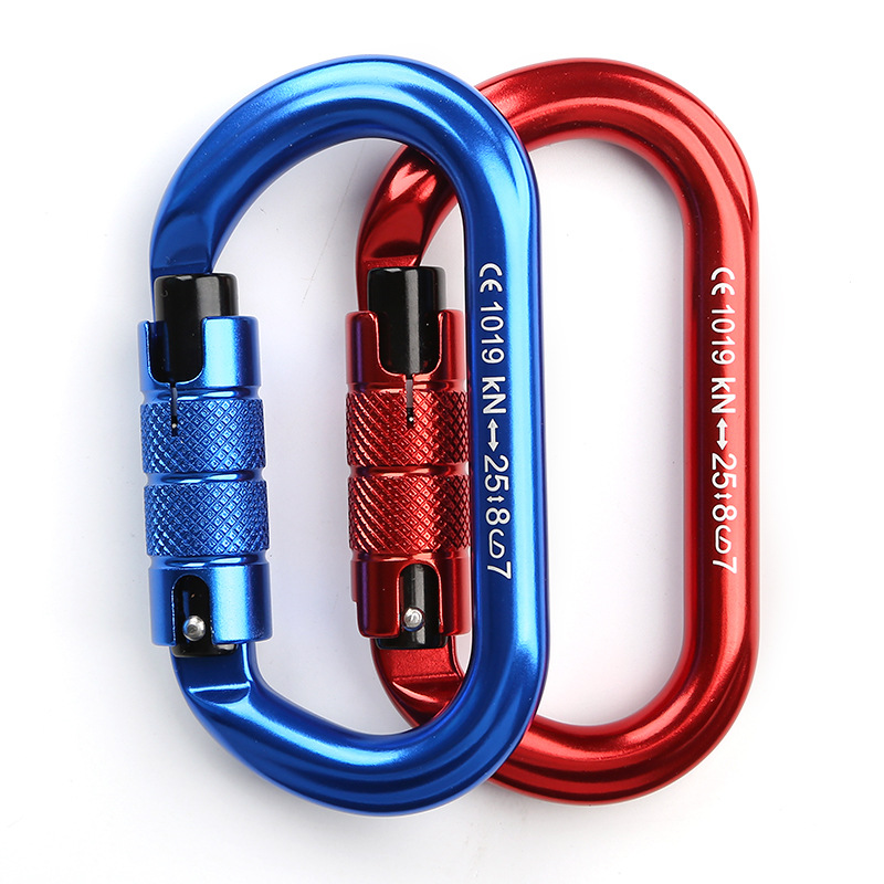 High strength outdoor rock climbing climbing main lock aviation aluminum safety buckle downhill equipment aluminum alloy mountaineering buckle