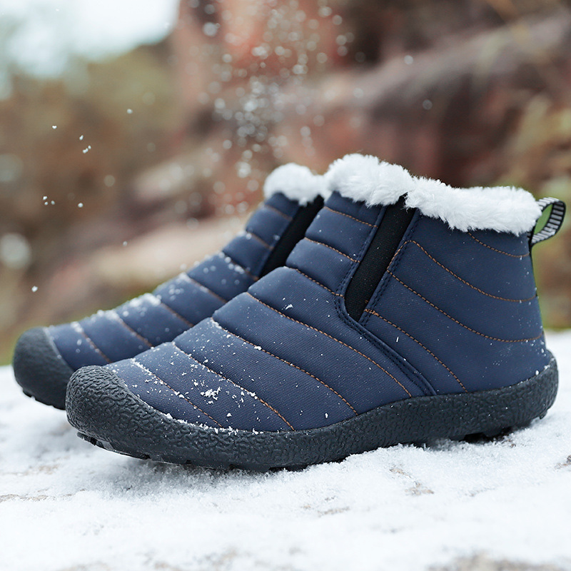 Cross-border winter cotton shoes snow boots women's high-top velvet warm cotton slippers winter shoes mother short boots large size shoes