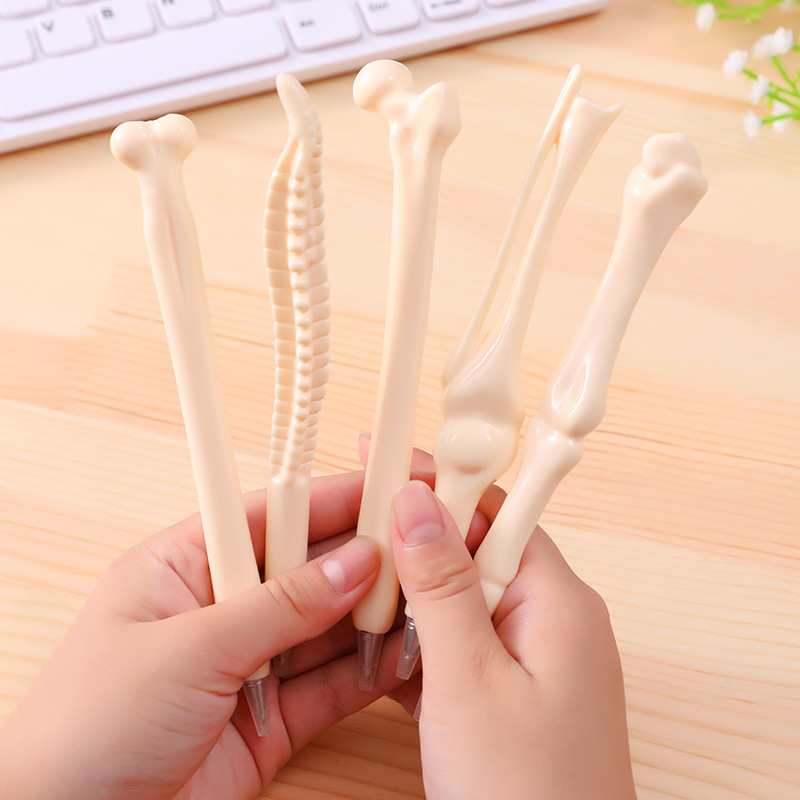 Realistic Bone Shape Ballpoint Pen Gift Pen New Strange Realistic Funny Bone Shape Middle Oil Pen Halloween