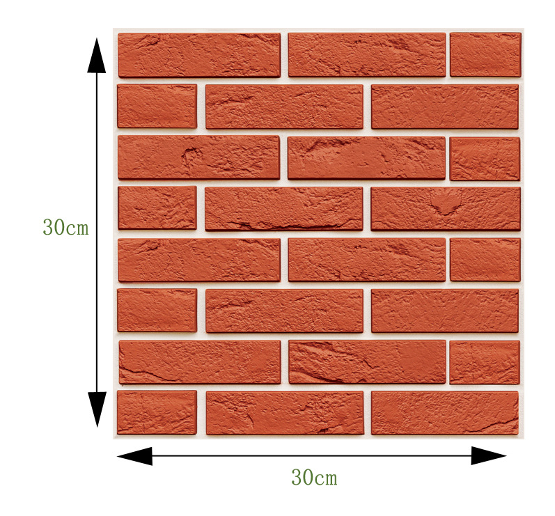 Cross-border explosions 3D stereo tile stickers anti-collision stickers PVC wall stickers ten pieces