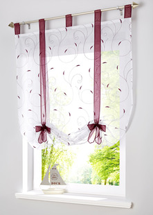 ht-02 foreign trade streamer window screen lifting pull curtain Roman curtain