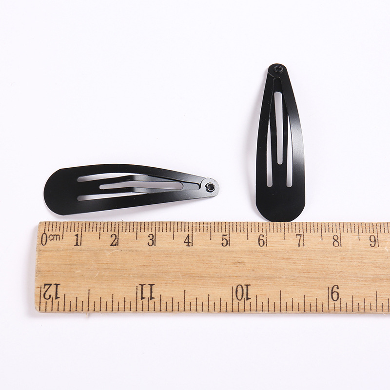 Cross-border Amazon Frosted drop clip metal hair clip hair accessories DIY headdress accessories black BB clip length 50mm