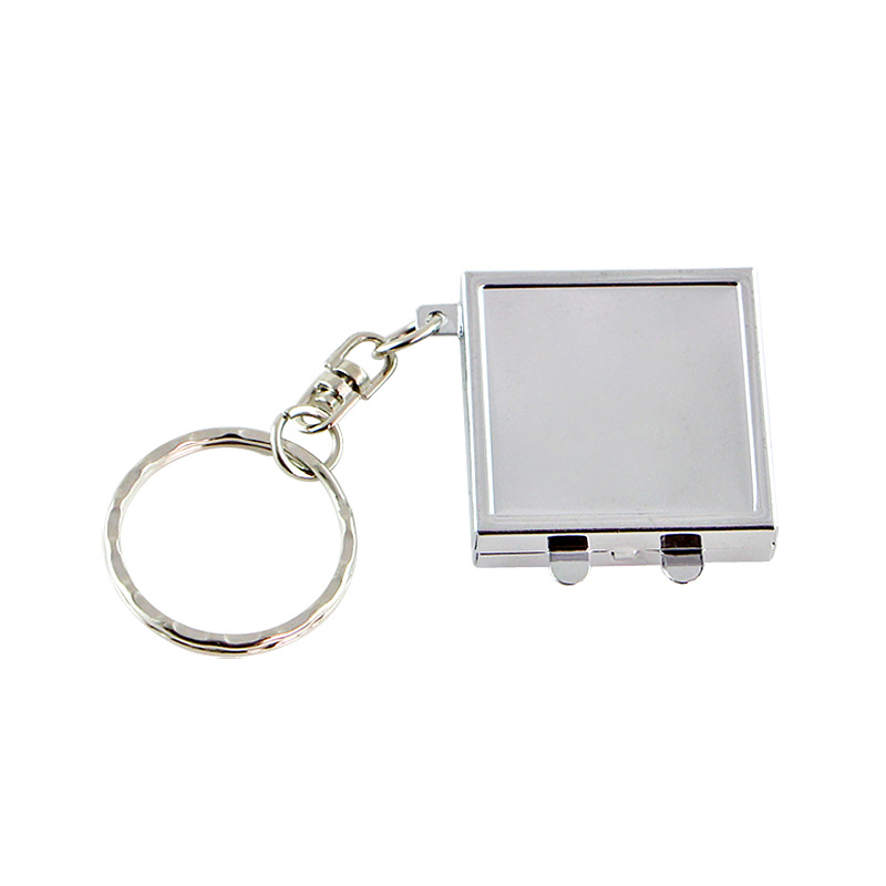 Japanese and Korean Creative Portable Double-sided Folding Small Mirror logo Fixed Makeup Mirror Plus LOGO Jewelry DIY Keychain