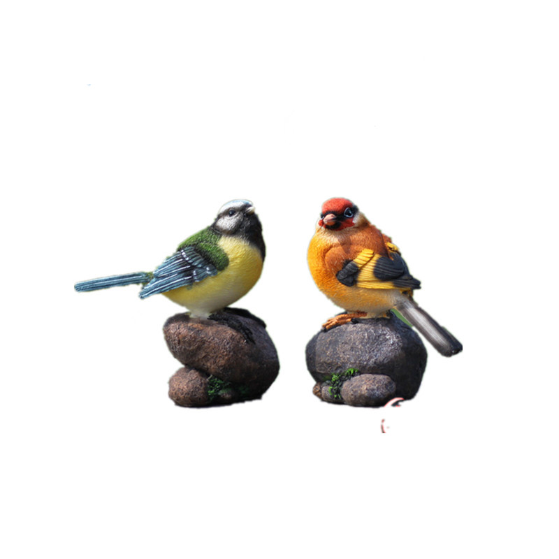Resin crafts decoration courtyard decoration simulation bird parrot garden greening home garden micro landscape props
