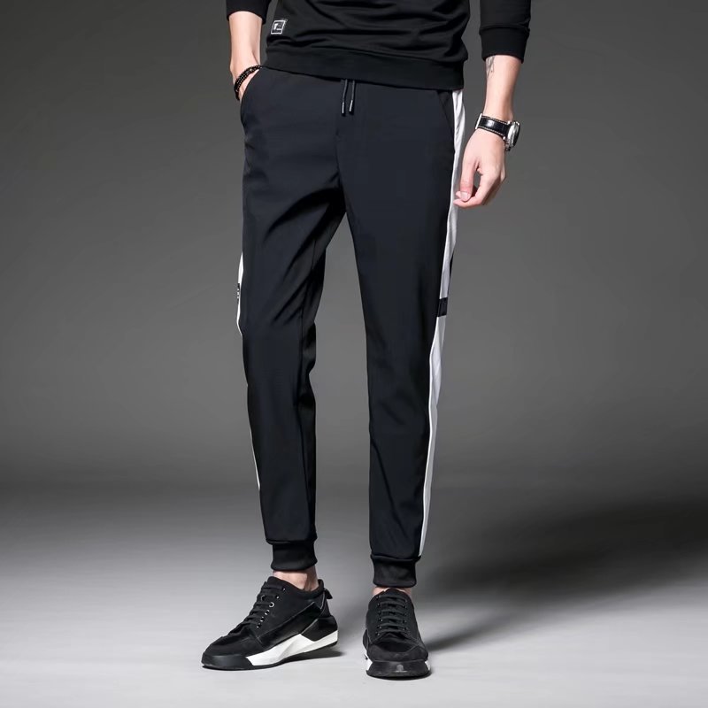 Spring and Autumn New Teenager Trendy Men's Casual Pants Trousers Sports Pants Korean Style Men's Slim-fit Small Feet