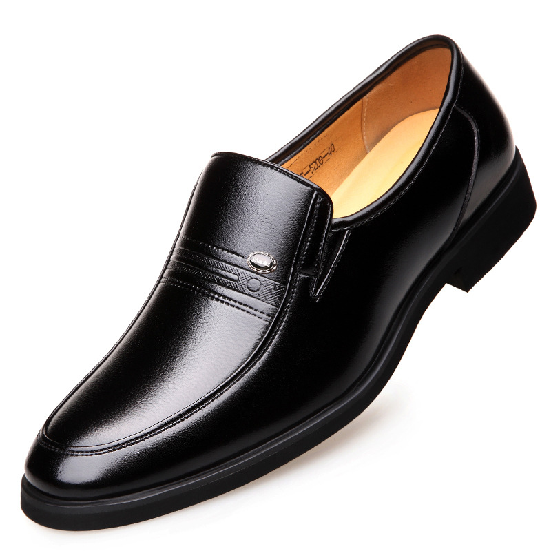Men's Slip-on Plus Size 4748 49 50 Pointed Business Dress Shoes Men's Shoes Single-layer Shoes Men's Leather Shoes