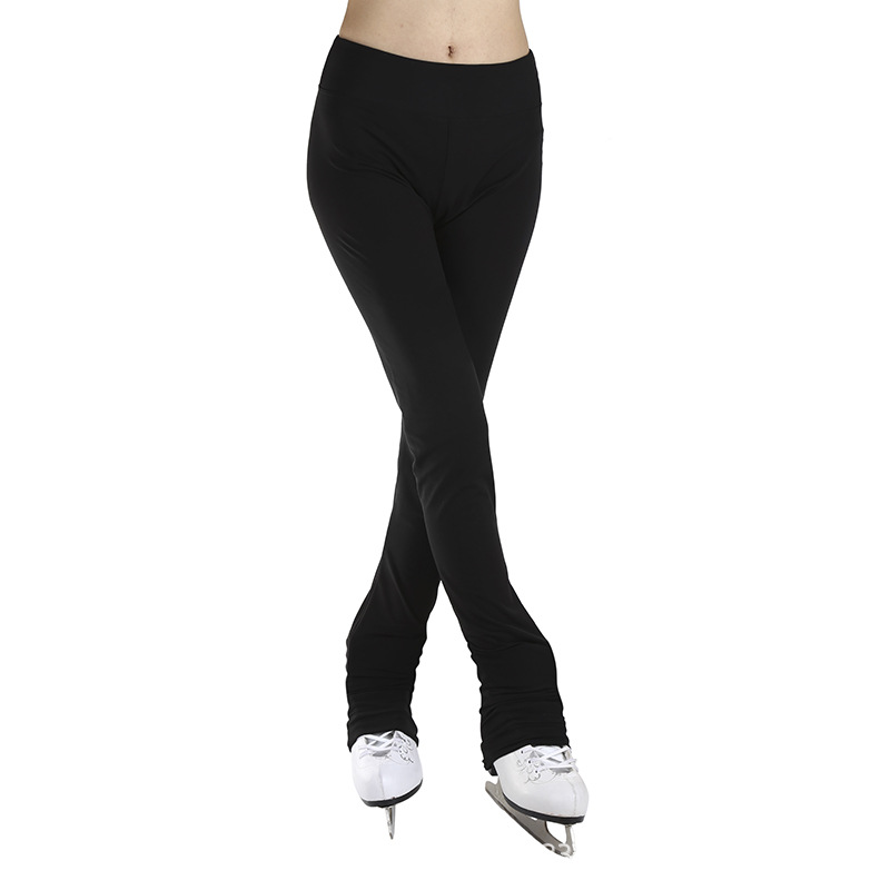 Children's adult pattern skating clothes training trousers customized skin-friendly fleece-lined waterproof non-stick ice pure black and white pink purple