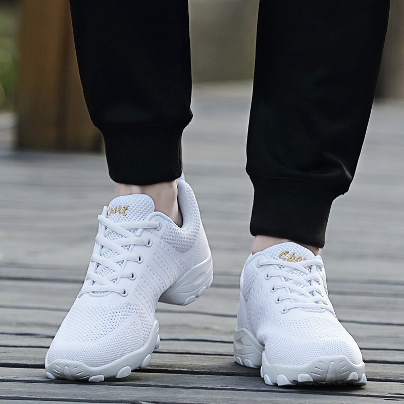 Dancing Shoes Men's Mesh Soft Sole Mid Heel Dancing Shoes Summer White New Arrival Modern Sailor Square Dancing Shoes for Men