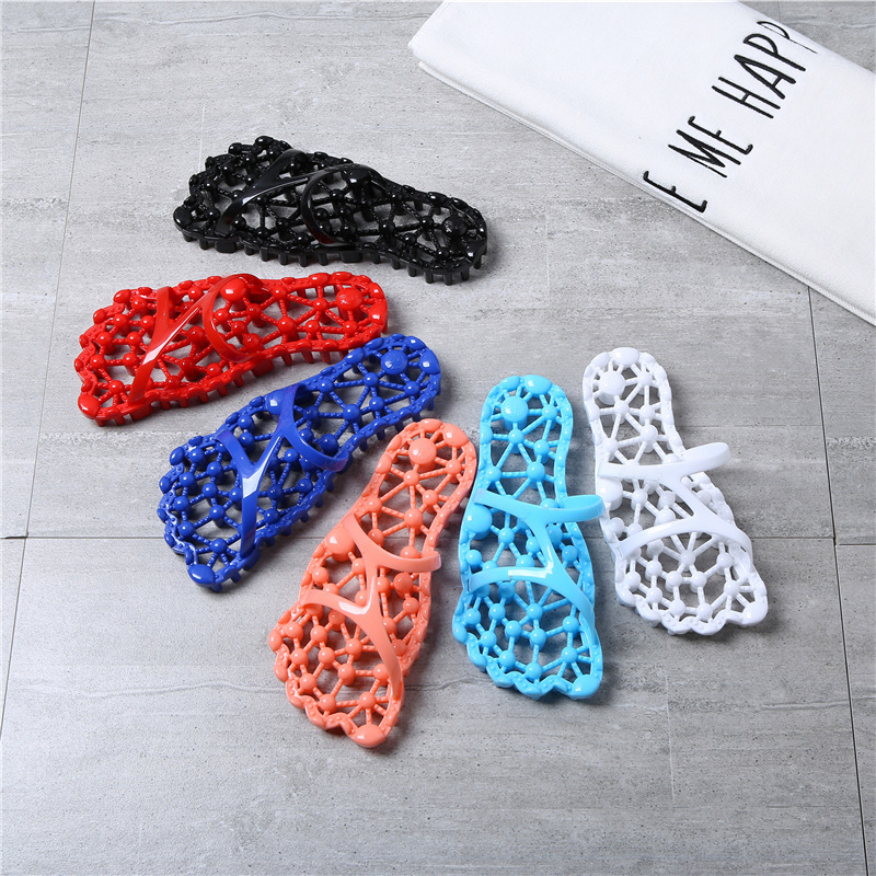 Factory direct health care shoes hollow men's and women's bathroom non-slip home bath couples massage plastic floor slippers