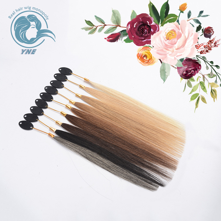 Real Hair Coil Human Hair Swatch Hairdressing Bleach Dyeing Hair Bundle Wigs Hair Coil Hair Coloring Practice Hair Bundle Accessories