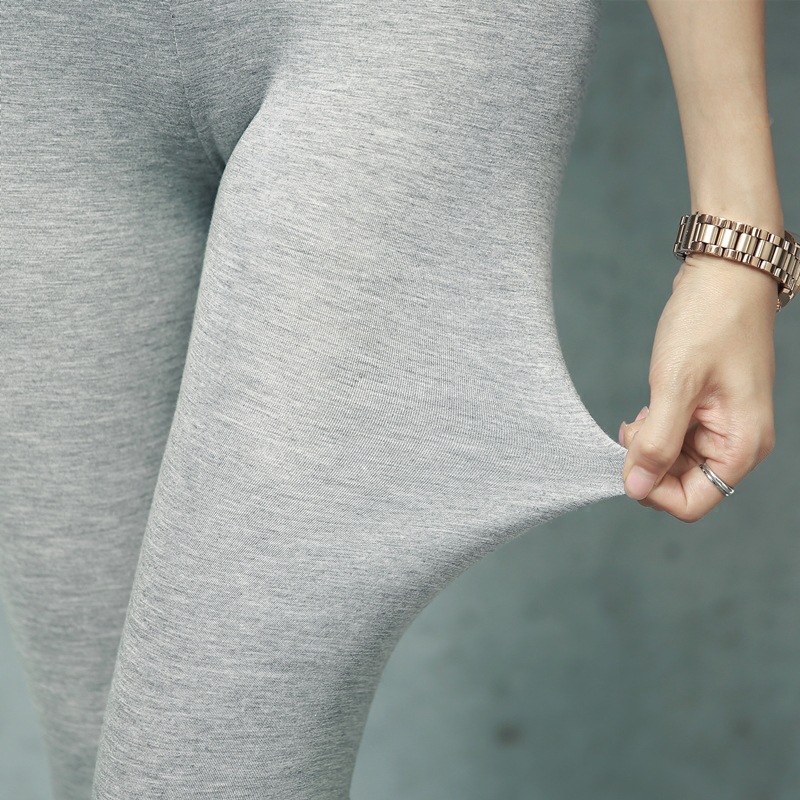 Modal Leggings Thin Women's Outer Wear Ankle-length Pants Spring and Summer Cropped Pants Large Size High Waist Pants for Chubby Girls
