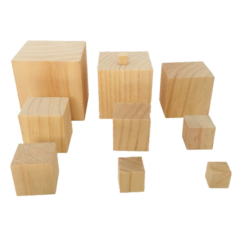 Cubic Pine Wood Block Pine Cubic Small Wood Block Solid Wood Building Block Pine diy Handmade Model Making Material