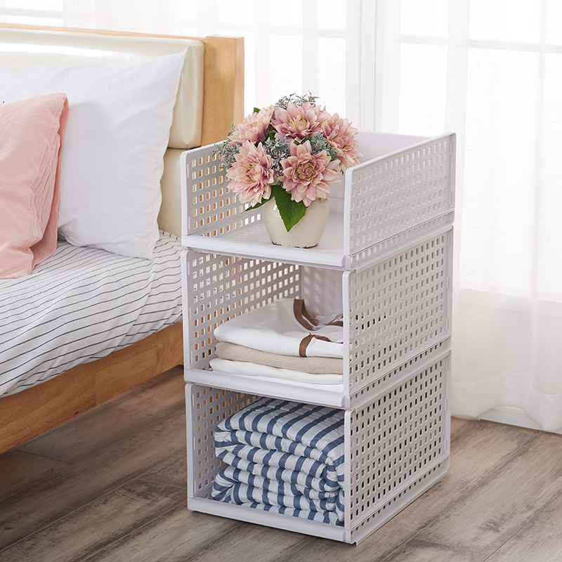 Detachable Oversized Wardrobe Organizer Clothes Storage Basket Multi-Layer Stackable Storage Rack Storage Rack