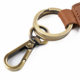 Personalized handmade leather retro cowhide bronze car keychain creative small gift factory spot wholesale