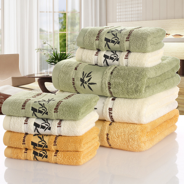 Factory towel bamboo fiber bamboo bath towel labor protection face towel wholesale gift bamboo carbon fiber bath towel logo embroidery