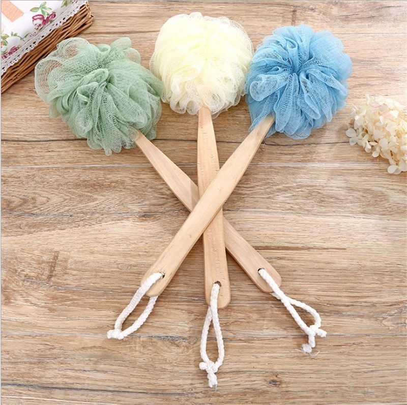 Rubbing Artifact Bath Flower Long Handle Bath Ball Rubbing Towel Strong Don't Ask for People to Rubbing Back Bath Brush Rubbing Back Ball
