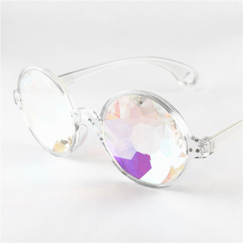 Kaleidoscope concert sunglasses glass prism mosaic glasses night performance costumes with sunglasses