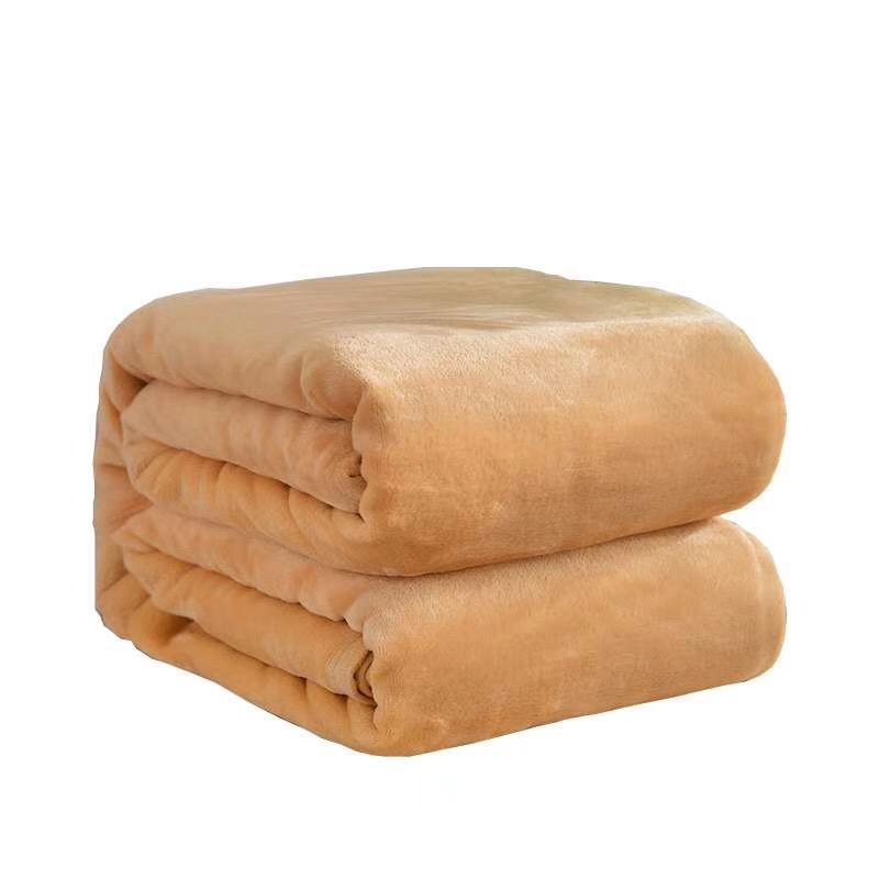 Factory generation solid color flannel padded coral fleece blanket Falei fleece blanket gift yoga blanket logo wholesale