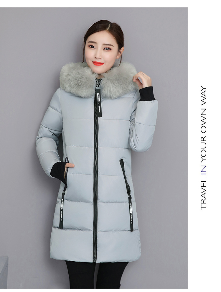2023 Cotton-padded Jacket Women's Long Slim Fit Slimming Cotton-padded Jacket Coat Large Size Wool Collar Thickened Large Size Cotton-padded Jacket Ti_voghion.com