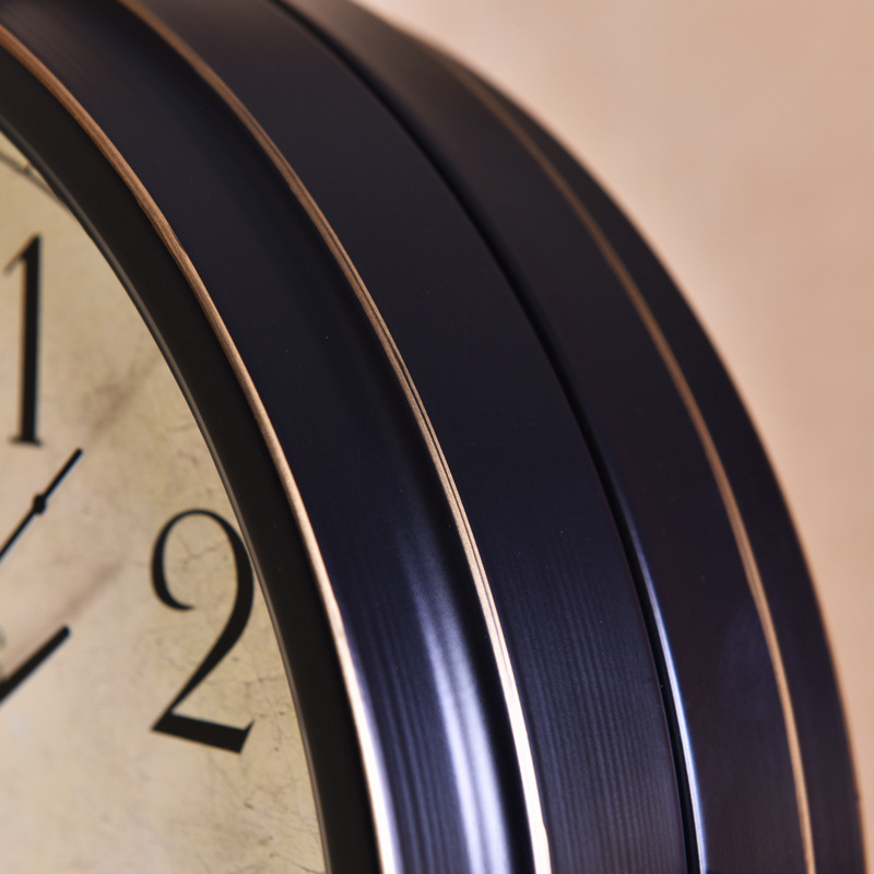 American retro silent double-sided clock personality antique creative two-sided clock Sun movement wrought iron clock