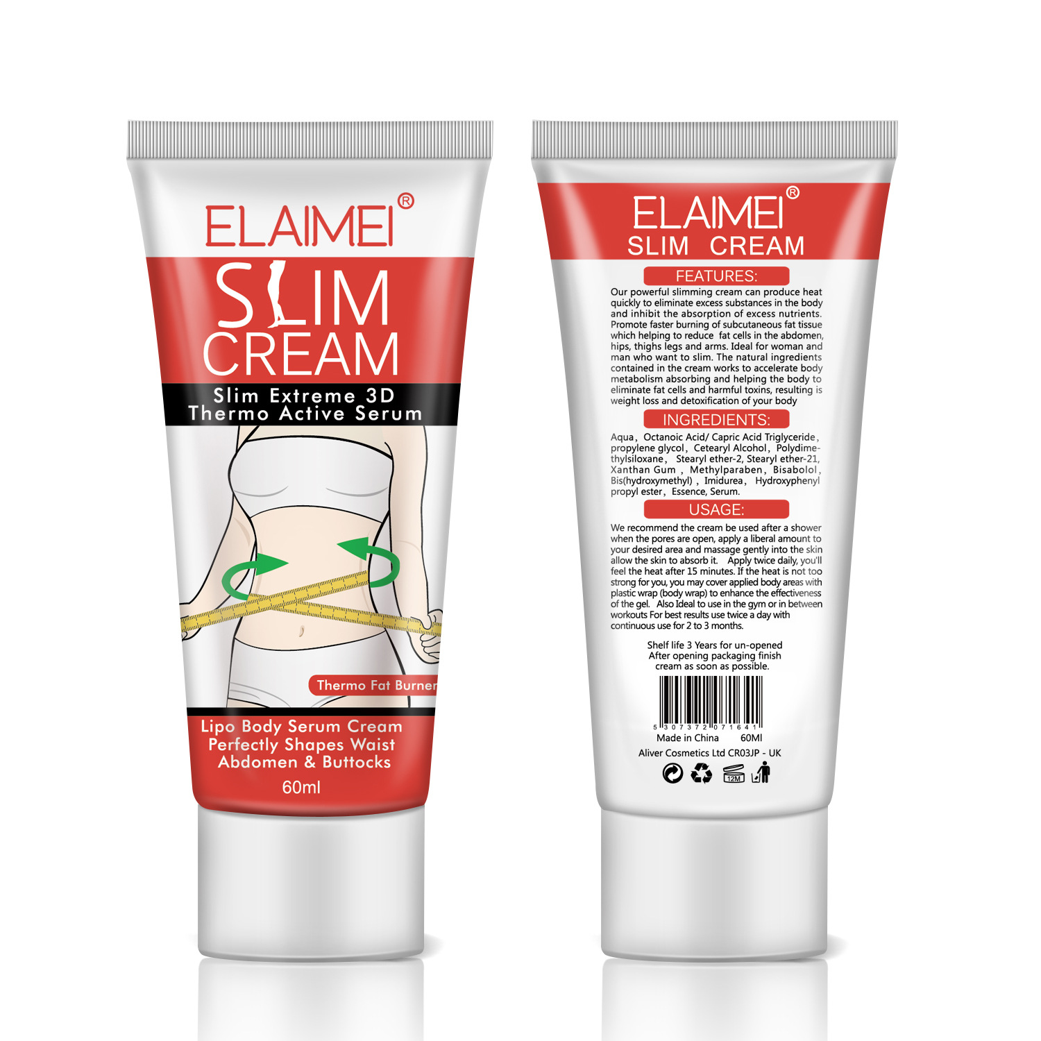 ELAIMEI shaping cream massage cream belly reducing calf shaping waist reducing body shaping clear and gentle slim
