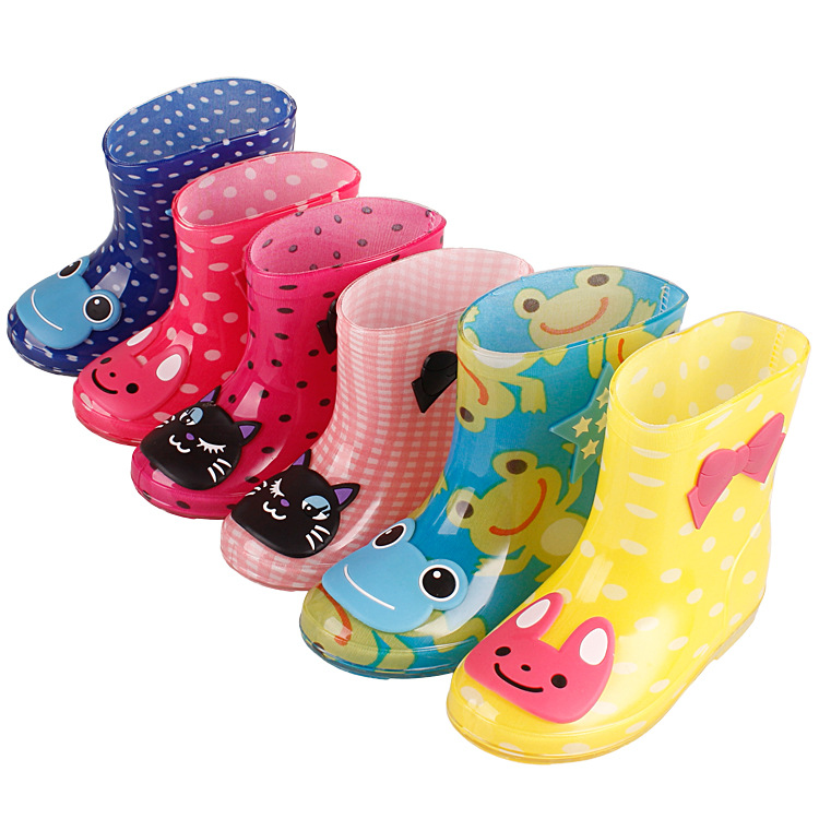 Full postage Korea Foreign Trade Children's rain boots rain boots wholesale cute PVC tube children's water shoes export rubber shoes