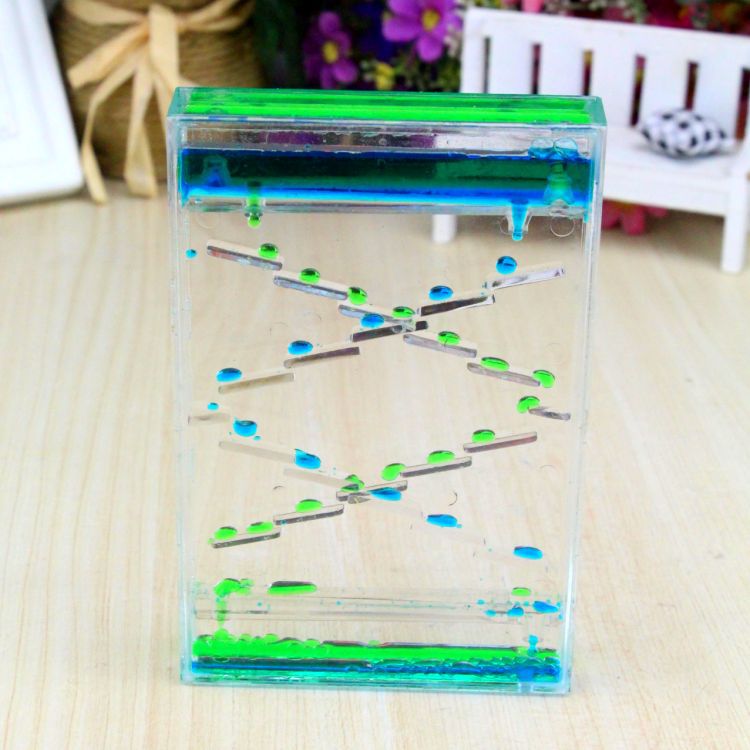 Hourglass Timer two-color oil drop ladder liquid water oil drop creative decoration birthday gift pin gift