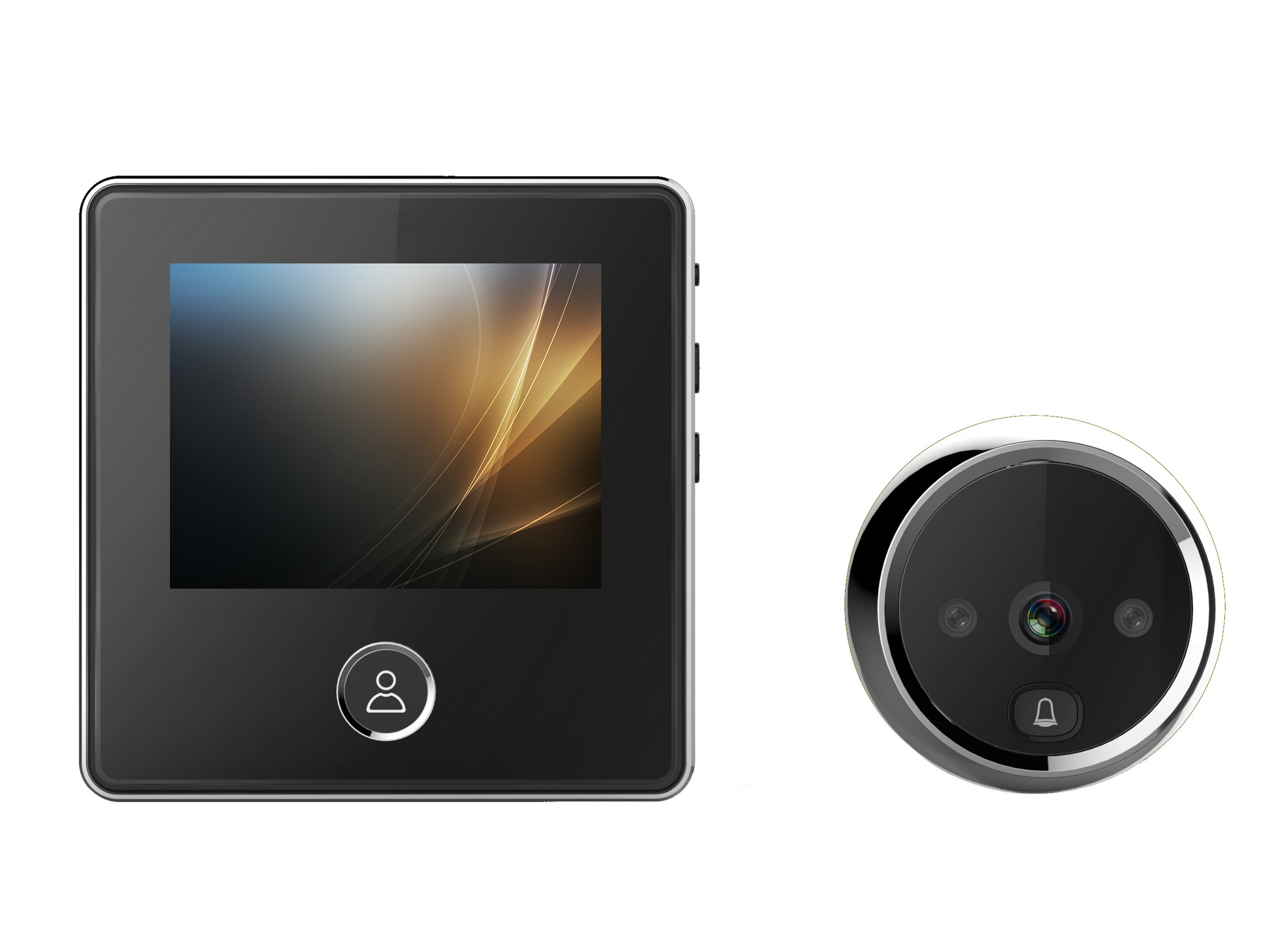 Factory Direct North and South home intelligent electronic cat eye doorbell anti-theft door digital door mirror new listing
