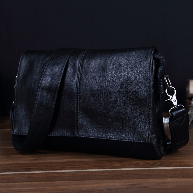 2023 New Factory Direct Korean version of the new men's bag shoulder bag men's leather bag messenger bag casual all-match bag