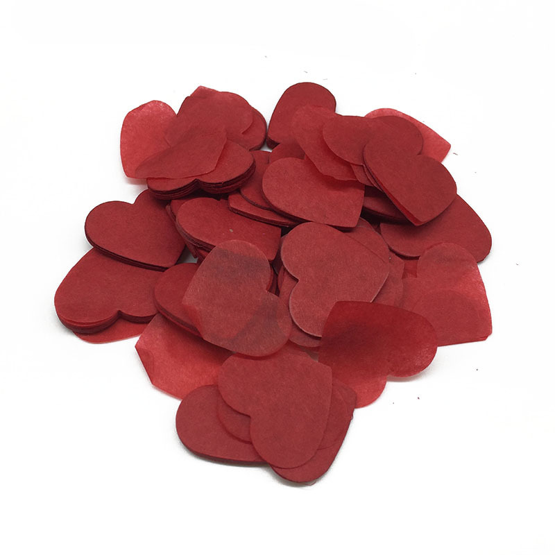 Cross-border hot sale 30g heart-shaped confetti party Wedding Peach heart spreading flower wave ball heart-shaped filler confetti