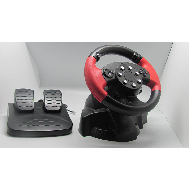 F1 PC game steering wheel Ps3/Ps2/STEAM all-in-one wired vibration steering wheel rubber grip