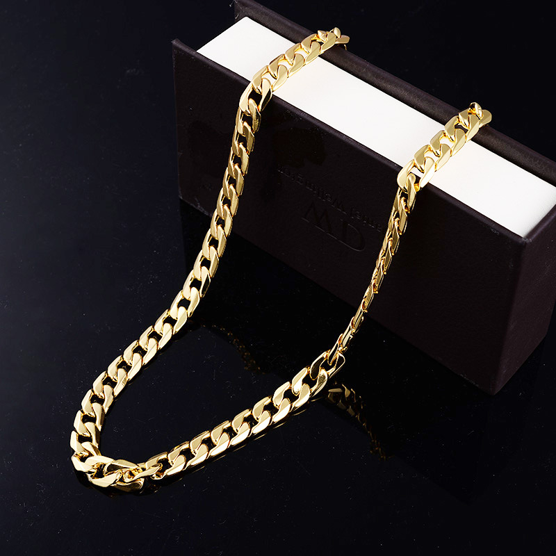 Ka billion European and American fashion jewelry necklace men's side NK necklace personality big gold chain cross-border jewelry wholesale