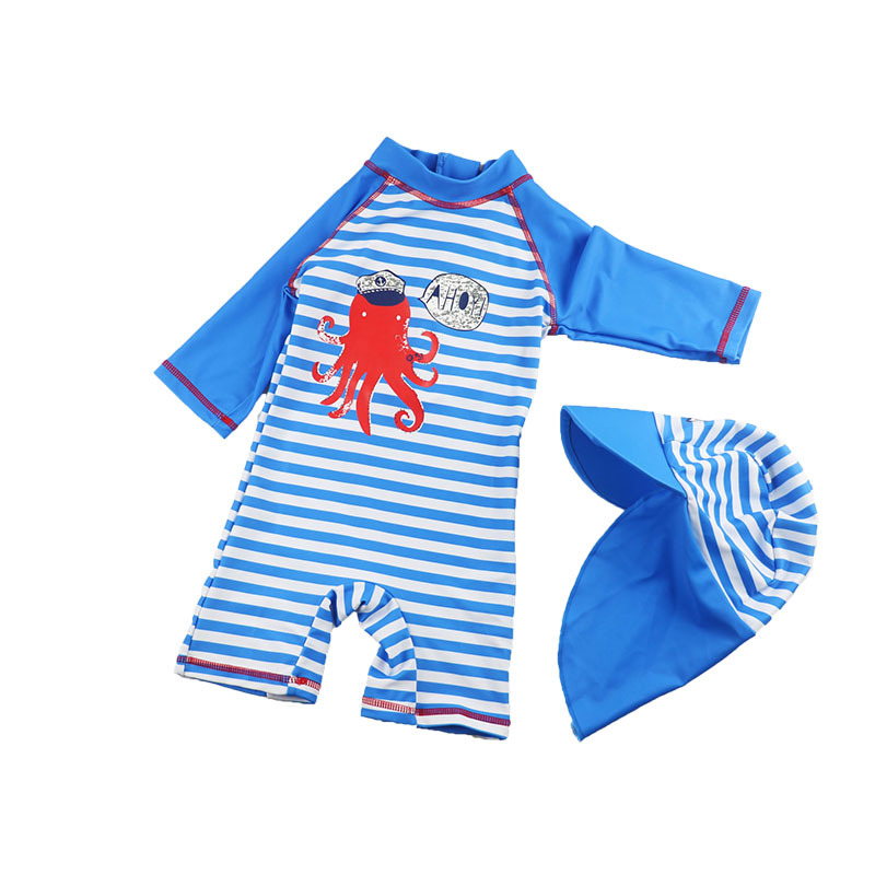 Baby and Young Children's Swimsuit Korean Treasure Sunscreen Quick-drying Men's and Women's Surf Suit Small, Medium and Large Children's Hot Spring Swimsuit
