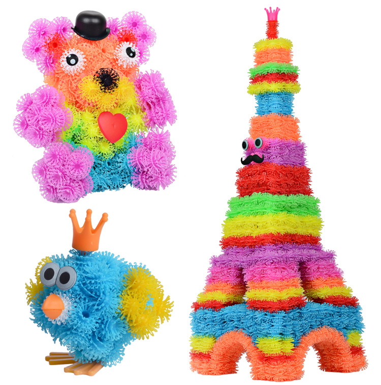 Sticky Pinch Ball 400 + Sticky Ball Pumpy Ball Pinch Ball Puzzle Burr Ball Assembled Double Hook Children's Toy