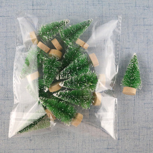Bags Mini Christmas Tree Sisaf Shredded Snow Pagoda Pine Decoration Small Christmas Tree Gold and Silver Blue Green White Mini Trees