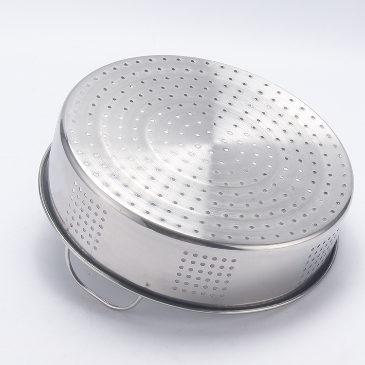 Thickened Steaming Grid Stainless Steel Household Steamer Grate with Ears Japanese Style Steamer Grid for Direct Steaming Rice Kitchen Cooking