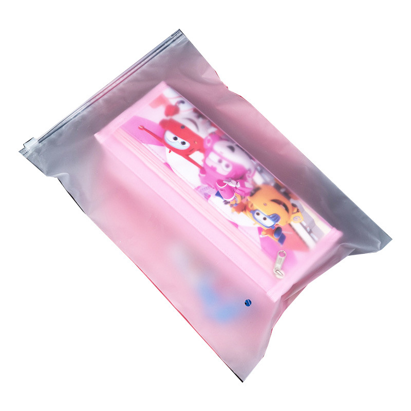 Spot transparent frosted clothing zipper bag underwear clothing packaging bag pe self-sealing bag EVA plastic zipper bag