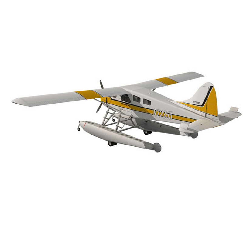 DIY 1:32 DHC-2 Beaver seaplane paper model military enthusiasts gift